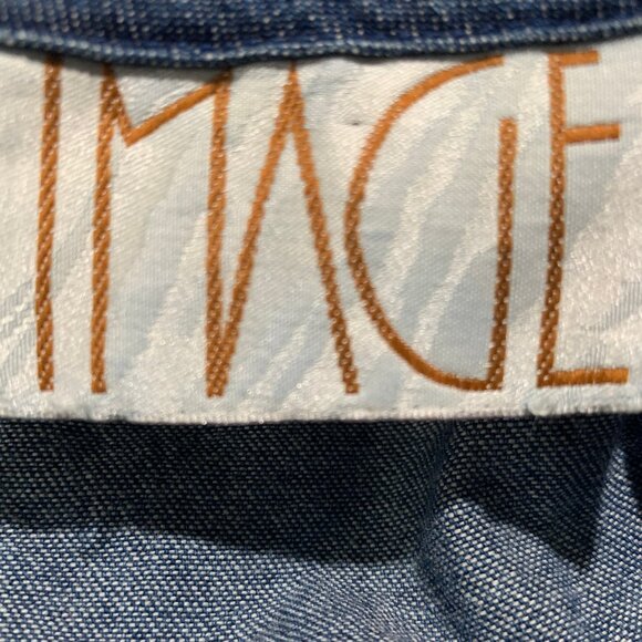 VINTAGE IMAGE DENIM EMBROIDERY DRESSES SIZE L - Picture 6 of 6